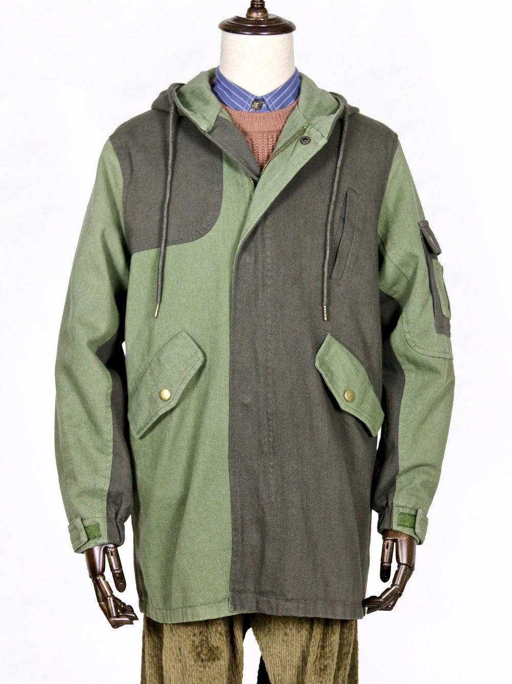 Outwear - Double-Color Long Hoodie Outwear