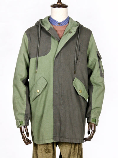 Outwear - Double-Color Long Hoodie Outwear