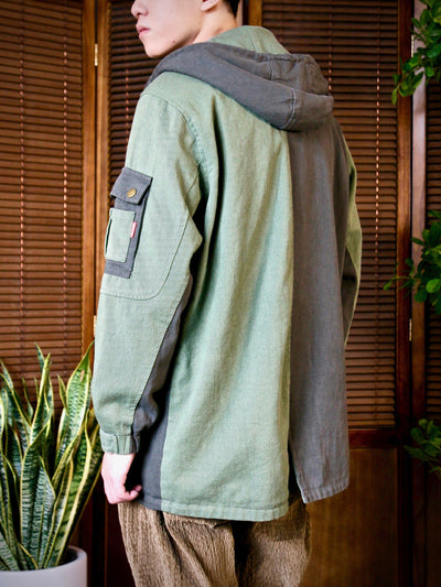 Outwear - Double-Color Long Hoodie Outwear