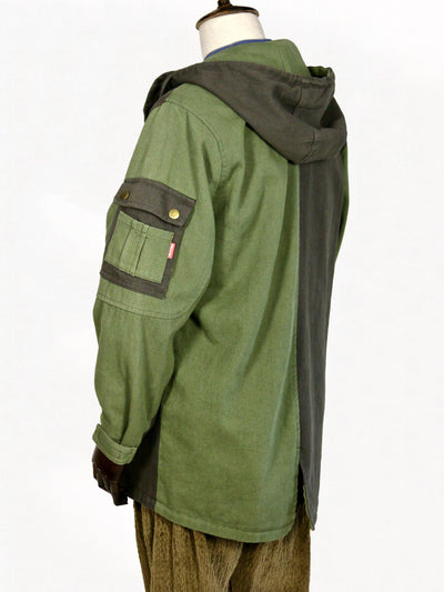 Outwear - Double-Color Long Hoodie Outwear