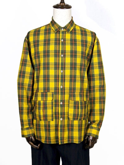 Shirt - Multi-Color Woven Checked Long Shirt