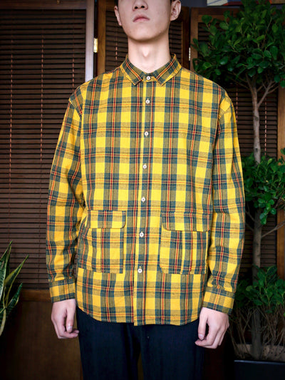 Shirt - Multi-Color Woven Checked Long Shirt
