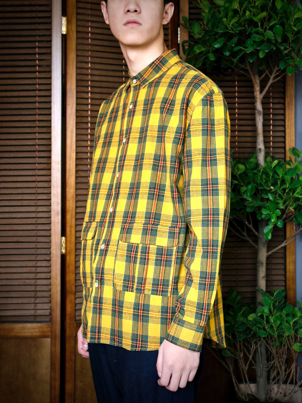 Shirt - Multi-Color Woven Checked Long Shirt