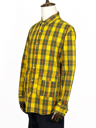 Shirt - Multi-Color Woven Checked Long Shirt